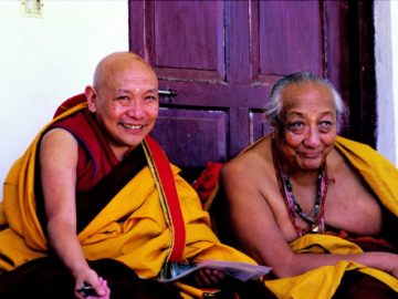 Dilgo Khyentse Rinpoche with Trulshik Rinpoche
