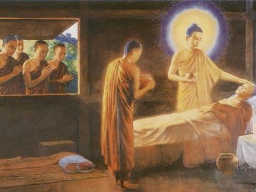 6-buddha-taking-care-of-a-sick-monk-as-a-fraternal-duty-and-model-example-for-his-monks-to-emulate-Buddhism